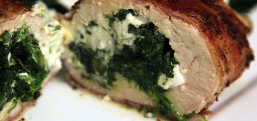 Rezept Gefüllte Hähnchenbrust im Bacon Mantel Low Carb