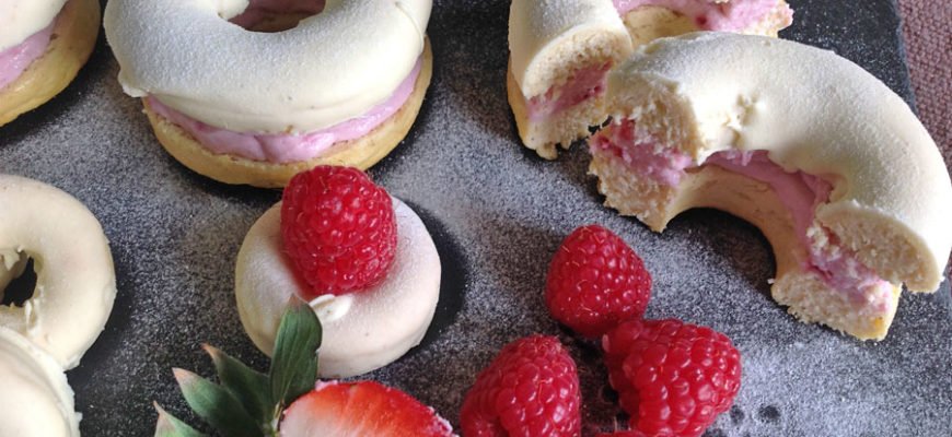 Rezept Joghurt Sauerrahm Kringel mit Himbeerfüllung lowcarb glutenfrei